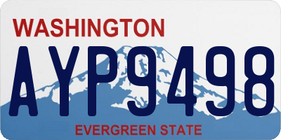 WA license plate AYP9498