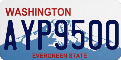 WA license plate AYP9500
