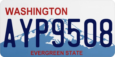 WA license plate AYP9508