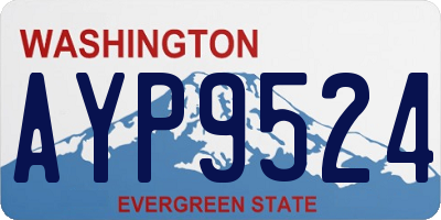 WA license plate AYP9524