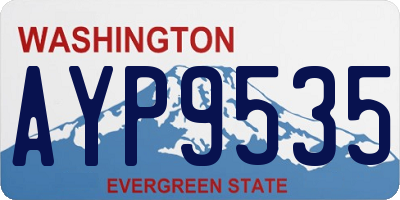 WA license plate AYP9535