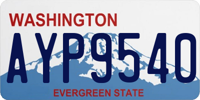 WA license plate AYP9540