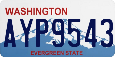 WA license plate AYP9543