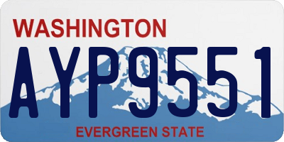 WA license plate AYP9551