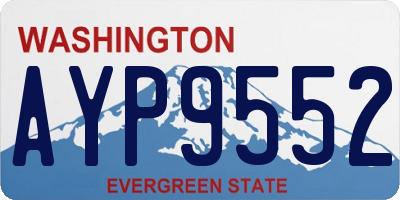 WA license plate AYP9552