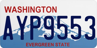 WA license plate AYP9553