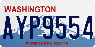 WA license plate AYP9554