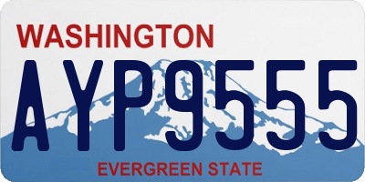 WA license plate AYP9555