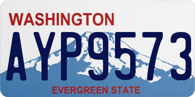 WA license plate AYP9573