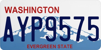 WA license plate AYP9575