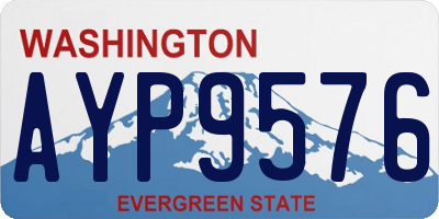 WA license plate AYP9576