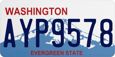 WA license plate AYP9578