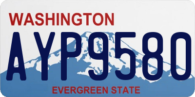 WA license plate AYP9580