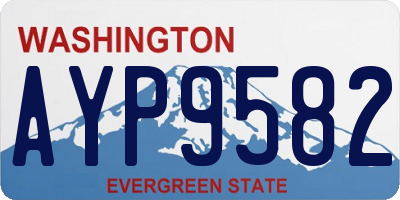 WA license plate AYP9582