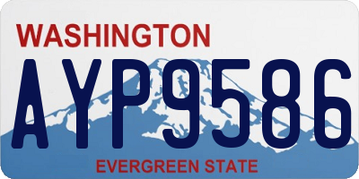 WA license plate AYP9586