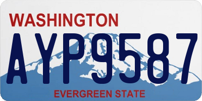 WA license plate AYP9587