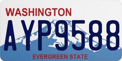 WA license plate AYP9588