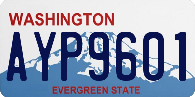 WA license plate AYP9601