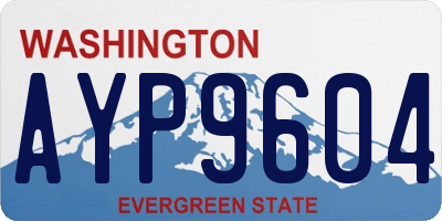 WA license plate AYP9604