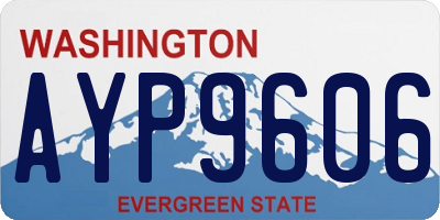WA license plate AYP9606