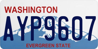 WA license plate AYP9607