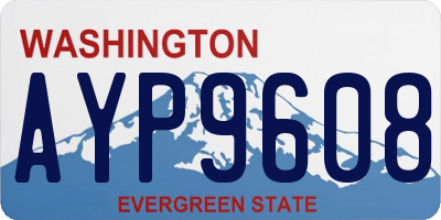 WA license plate AYP9608