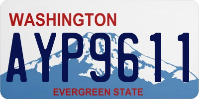 WA license plate AYP9611