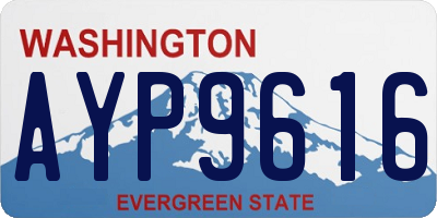 WA license plate AYP9616