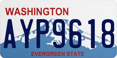 WA license plate AYP9618