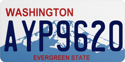 WA license plate AYP9620