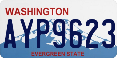 WA license plate AYP9623