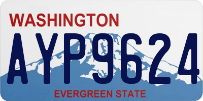 WA license plate AYP9624
