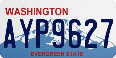 WA license plate AYP9627