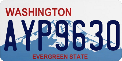 WA license plate AYP9630