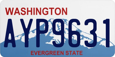WA license plate AYP9631