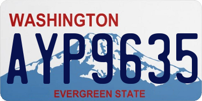 WA license plate AYP9635