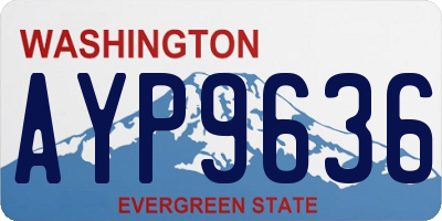 WA license plate AYP9636