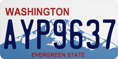 WA license plate AYP9637