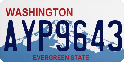 WA license plate AYP9643
