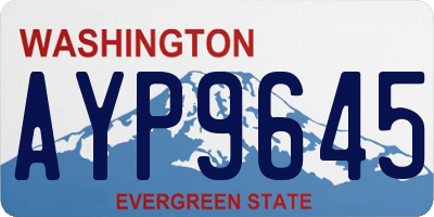 WA license plate AYP9645