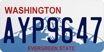 WA license plate AYP9647