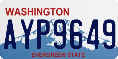 WA license plate AYP9649