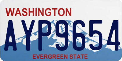 WA license plate AYP9654