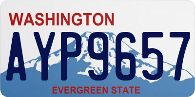 WA license plate AYP9657