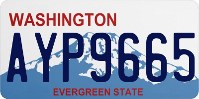 WA license plate AYP9665