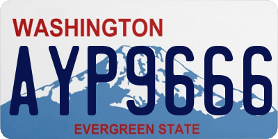 WA license plate AYP9666