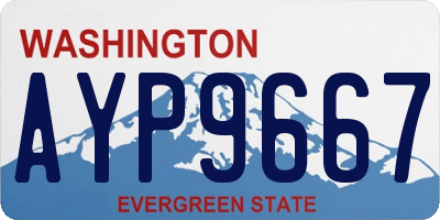 WA license plate AYP9667