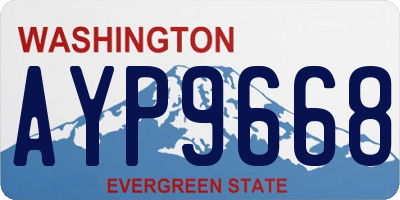 WA license plate AYP9668