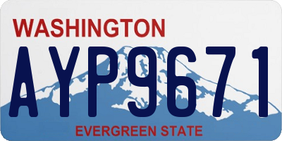 WA license plate AYP9671