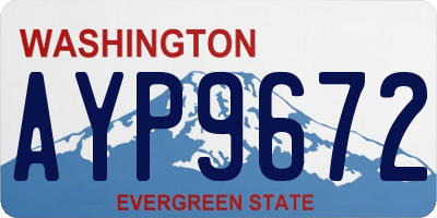 WA license plate AYP9672
